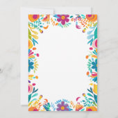 Mexican Fiesta Pink Yellow Flowers Babydusche Einladung (Rückseite)
