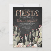 Mexican Fiesta Probe Dinner Cactus Floral Einladung (Vorderseite)