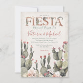 Mexican Fiesta Probe Dinner Cactus Floral Einladung (Vorderseite)