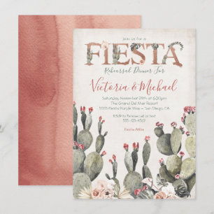 Mexican Fiesta Probe Dinner Cactus Floral Einladung