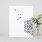 Mexican Fiesta Rainbow Wedding Tabletop Sign (Stehend Vorderseite)