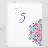 Mexican Fiesta Rainbow Wedding Tabletop Sign (Vorderseite)
