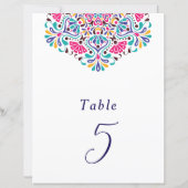 Mexican Fiesta Rainbow Wedding Tabletop Sign (Rückseite)