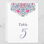 Mexican Fiesta Rainbow Wedding Tabletop Sign (Vorderseite)