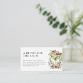 Mexican Fiesta Recipe Request Brautparty Begleitkarte (Stehend Vorderseite)