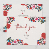 Mexican Fiesta Red Bridal Vielen Dank Mitteilungskarte (Vorne/Hinten)