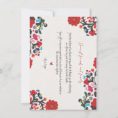 Mexican Fiesta Red Bridal Vielen Dank Mitteilungskarte (Rückseite)