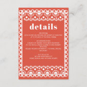 Mexican Fiesta Red Papel Picado Boho Wedding Begleitkarte (Vorderseite)