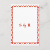 Mexican Fiesta Red Papel Picado Boho Wedding Begleitkarte (Rückseite)