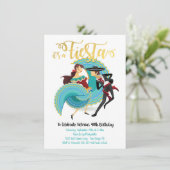 Mexican Fiesta Spanish Dance Couple Birthday Einladung (Stehend Vorderseite)