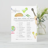 Mexican Fiesta Taco 'bout Liebe Showspiel Einladung (Stehend Vorderseite)