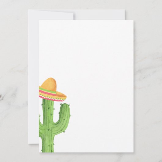 Mexican Fiesta Taco Brautparty Game Einladung (Rückseite)