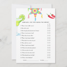 Mexican Fiesta Taco Brautparty Game Einladung