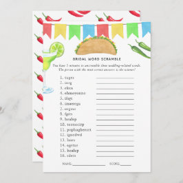 Mexican Fiesta Taco Brautparty Game Einladung