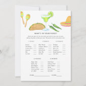 Mexican Fiesta Taco Game Einladung (Vorderseite)