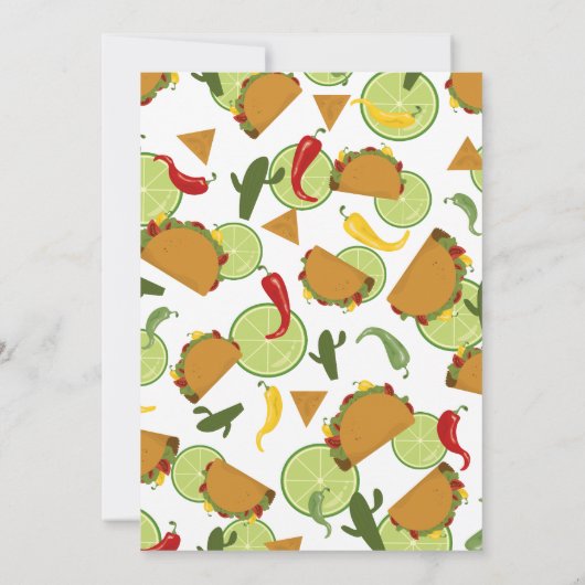 Mexican fiesta taco Paare Kinderdusche Einladung (Rückseite)