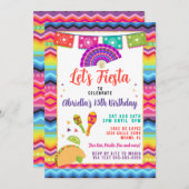 Mexican Fiesta Taco Party Einladung (Vorne/Hinten)