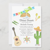 Mexican Fiesta Taco über ein virtuelles Brautparty Einladung (Vorderseite)