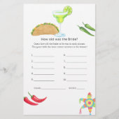 Mexican Fiesta Taco 'über Liebe Brautparty Game (Vorderseite)