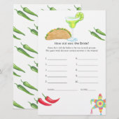 Mexican Fiesta Taco 'über Liebe Brautparty Game (Vorne/Hinten)