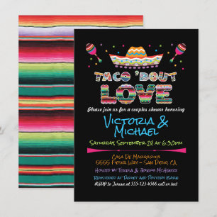 Mexican Fiesta Taco über Liebe Paare Dusche Invit Einladung
