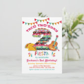 Mexican Fiesta Taco Zwei'sday Einladung (Stehend Vorderseite)