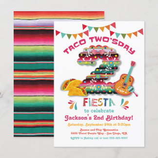 Mexican Fiesta Taco Zwei'sday Einladung