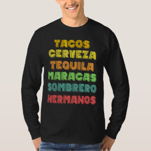 Mexican Fiesta Tacos Cerveza Hermanos Kostüm Cinc T-Shirt