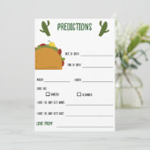 Mexican-Fiesta-Tako-Vorhersagen für Babyspiel Einladung (Stehend Vorderseite)