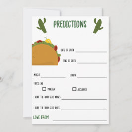 Mexican-Fiesta-Tako-Vorhersagen für Babyspiel Einladung