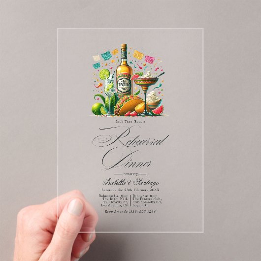 Mexican Fiesta Tequila Probe Dinner Acryleinladungen (Insitu (Handheld))