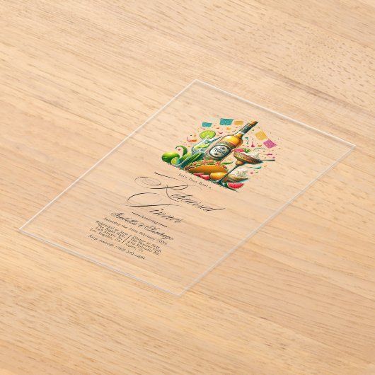 Mexican Fiesta Tequila Probe Dinner Acryleinladungen (Ablage )