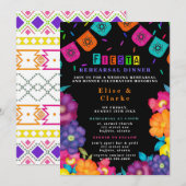 Mexican Fiesta Vivid Florals Probe Dinner Einladung (Vorne/Hinten)
