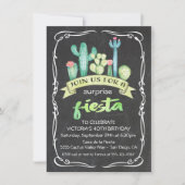 Mexican Fiesta Watercolor Cactus et succuli Einladung (Vorderseite)
