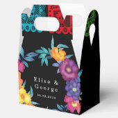 Mexican Fiesta Watercolor Vivid Blume Hochzeit Geschenkschachtel (Geöffnet)