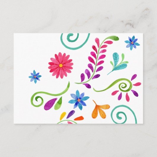 Mexican Fiesta Wedding Details Enclosure Card Begleitkarte (Rückseite)