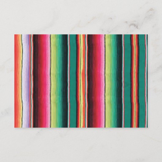 Mexican Fiesta Wedding Info Cards Begleitkarte (Rückseite)