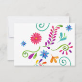 Mexican Fiesta Wedding RSVP Cards Karte (Rückseite)