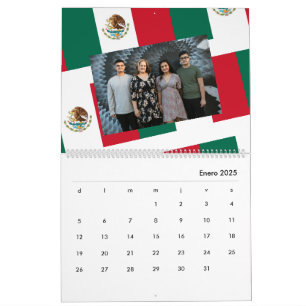 Mexican Flag Add Your Foto 2025 Kalender