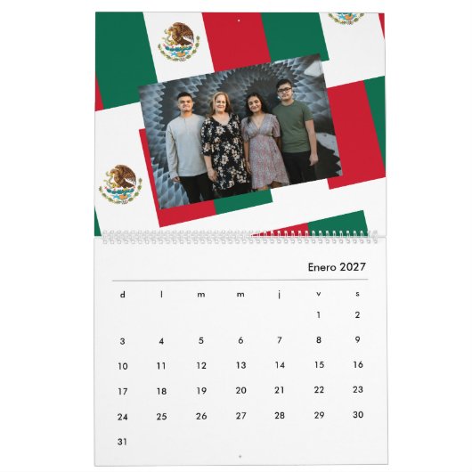 Mexican Flag Add Your Foto 2026 Kalender (Jan 2027)