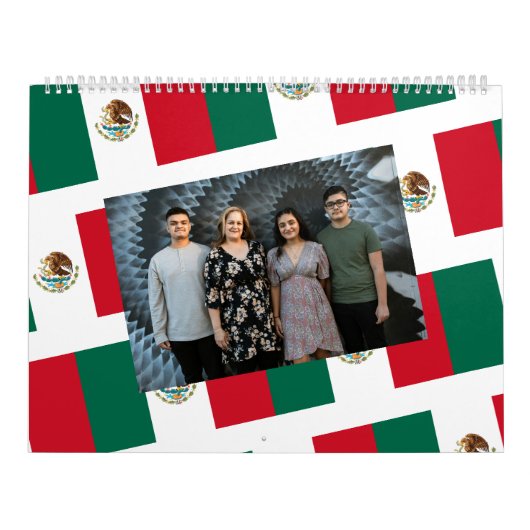 Mexican Flag Add Your Foto 2026 Kalender (Titelbild)