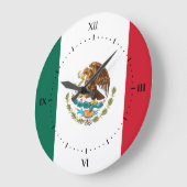 Mexican flag Clocks Große Wanduhr (Winkel)