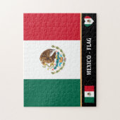 Mexican Flag & Mexican Country / Mexiko Puzzle (Vertikal)