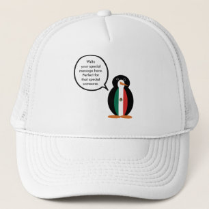 Mexican Flag Talking Ms. Penguin Trucker Hat Truckerkappe