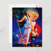 Mexican Flag Woman and Child Postkarte (Vorne/Hinten)