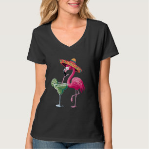 Mexican Flamingo Sombrero Fiesta Party Margarita M T-Shirt