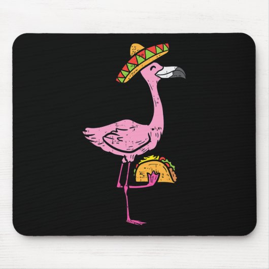 Mexican Flamingo Tacos Niedlich Cinco De Mayo Fies Mousepad (Vorne)
