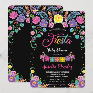 Mexican Floral Blume Fiesta Girl Baby Dusche   Einladung