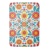 Mexican Floral Boho Badematte (Vorderseite Vertikal)