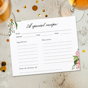 Mexican Floral Brautparty Rezept Card